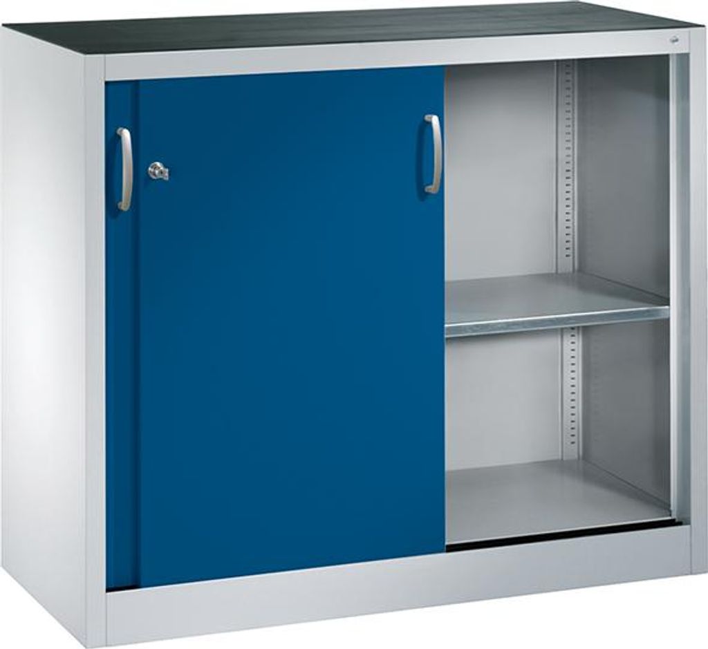Werkzeugschrank 206709S10020 Schiebetür 1200x1200x600mm lichtgrau/enzianblau