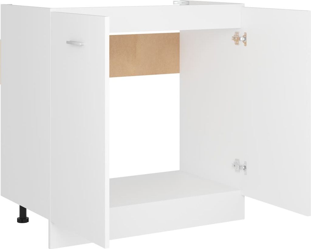 vidaXL Szafka pod umywalkę biała 80x46x81,5 cm płyta Zdjęcie produktu 4