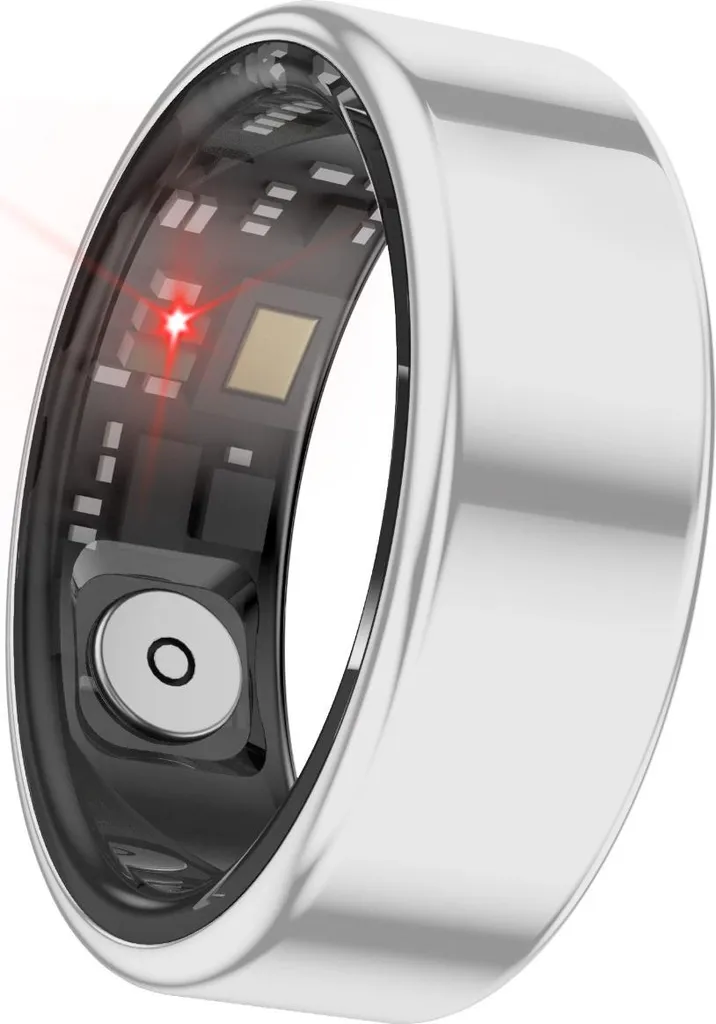 INF Smart Ring Sport: Anello Acciaio Argento Impermeabile 5ATM