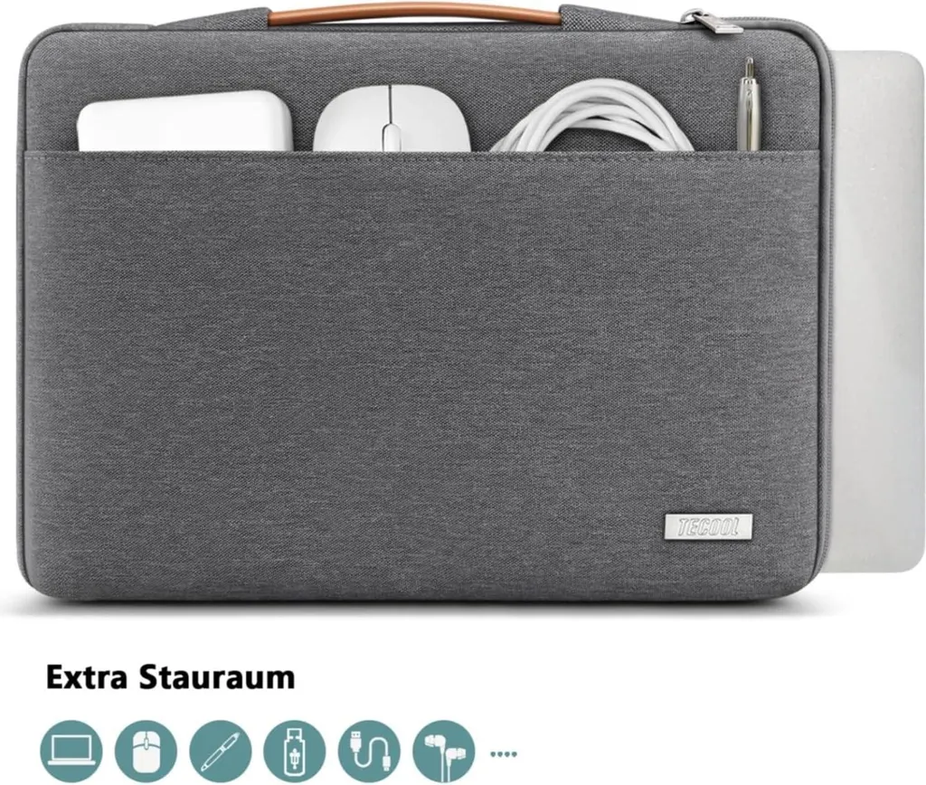 Porta Pc TECOOL Custodia Laptop Borsa Per 15-15,6 Pollici HP Lenovo Thinkpad Ideapad Acer Dell Notebook Chromebook, Sleeve Portatile Cover Con Maniglia Retrattile, Blu Scuro Porta Computer Portatile