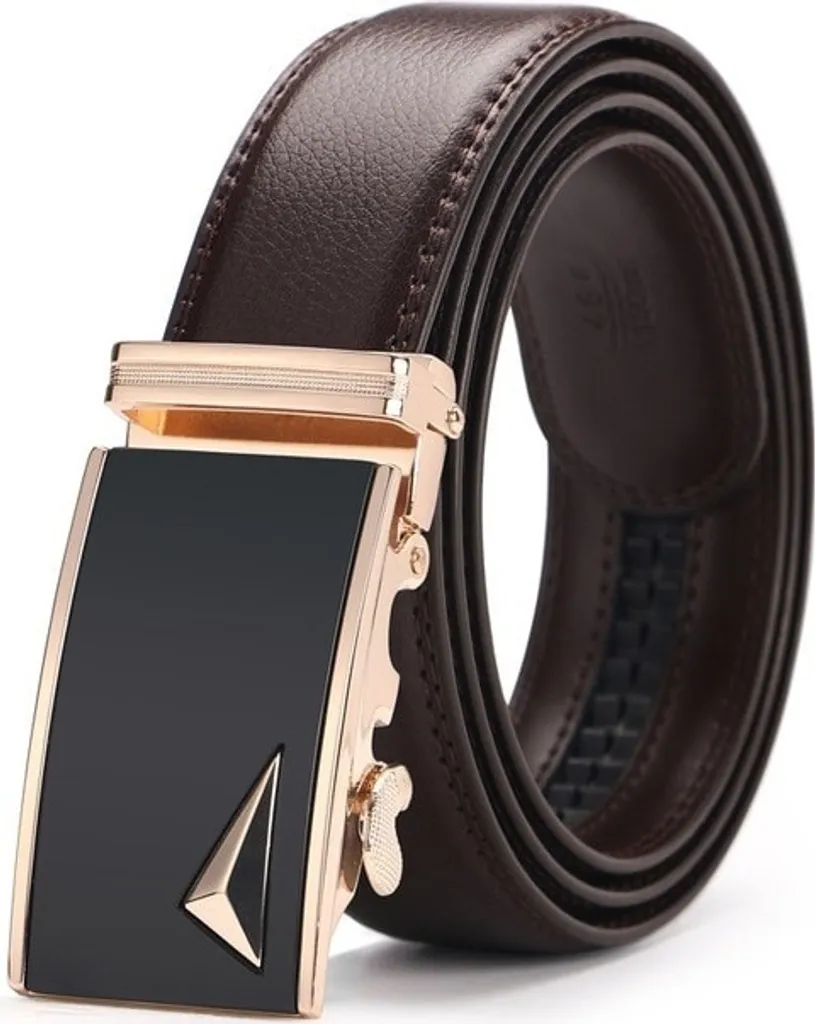 Regalo Uomo Elegante: Cintura Albert Marrone Oro KP4022 in Pelle