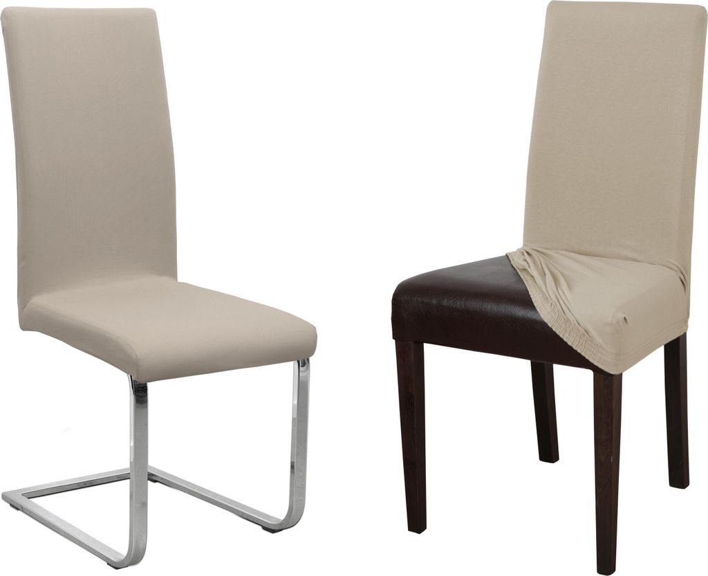 2er Set Jersey Stuhlhusse (Farbe wählbar), elastische Uni Produktbild 