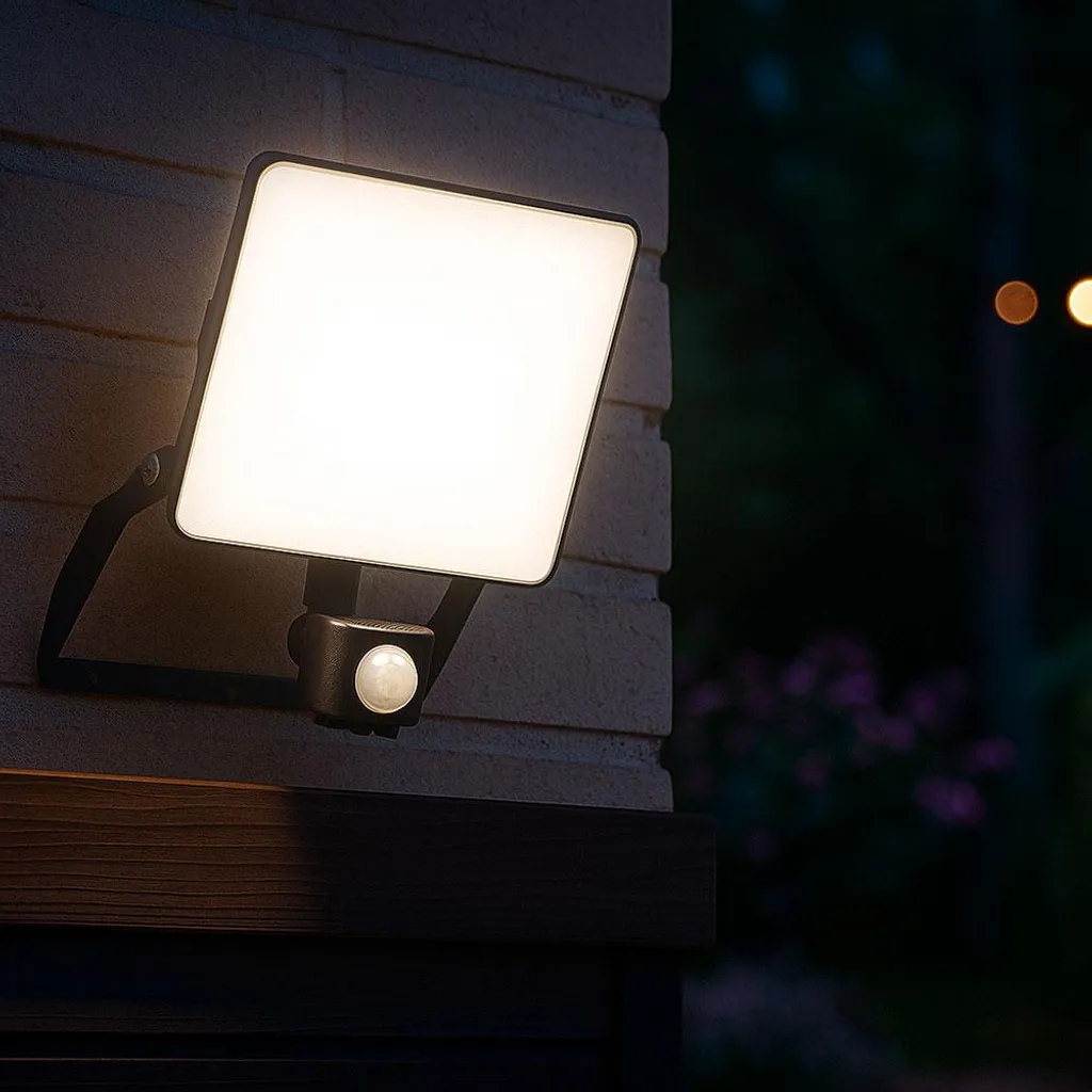 Faretto LED da parete per esterni rilevatore di movimento IP65 3600Lm bianco caldo - 4