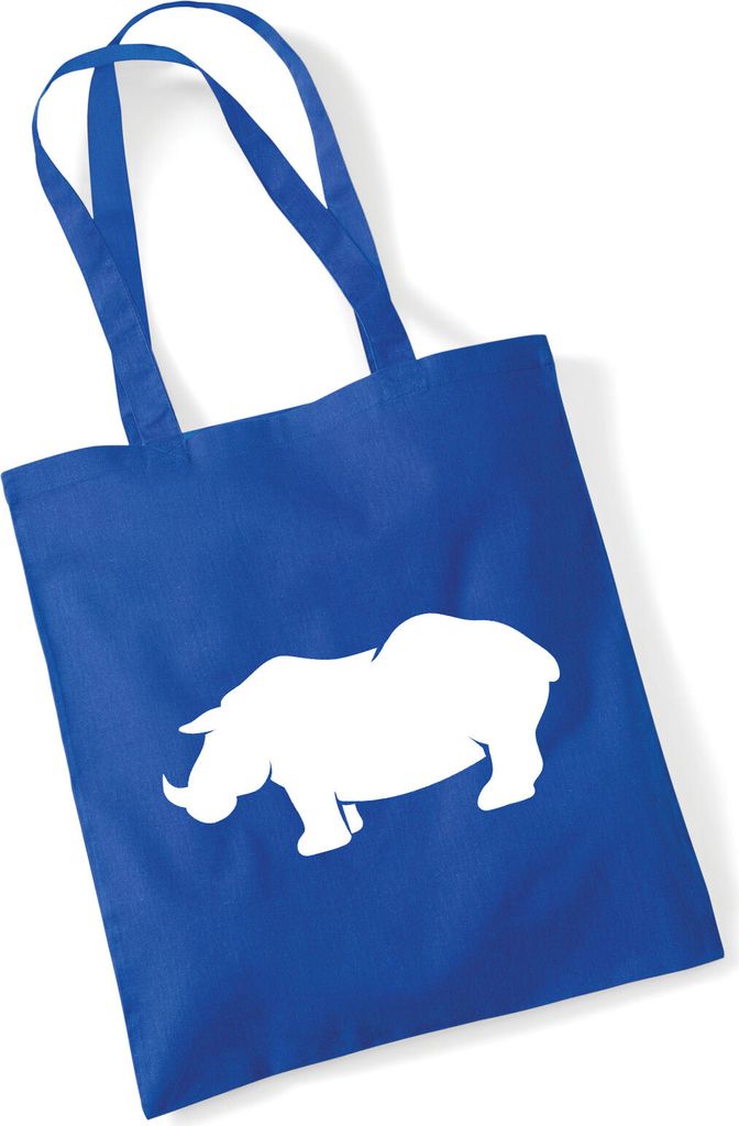 Huuraa Jutebeutel Nashorn Silhouette 10 Liter Bright Royal Produktbild 