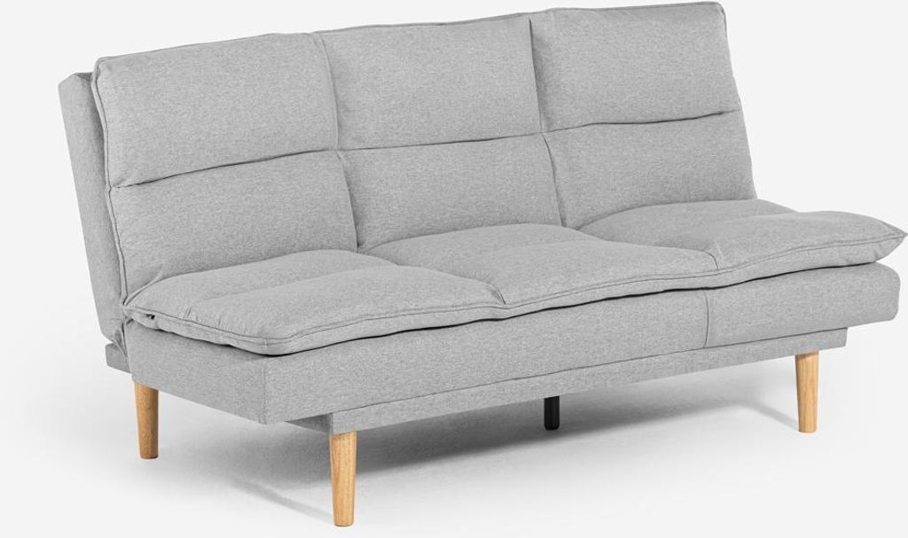 Schlafsofa Klick Klack 2-Sitzer mit verstellbarer Rückenlehne Livra - Grau