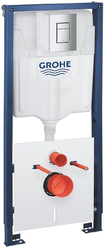 Grohe Solido - Vorwandmontageset für Wand-WCs, Höhe 1,20 m, Betätigungstaste Even, verchromt
