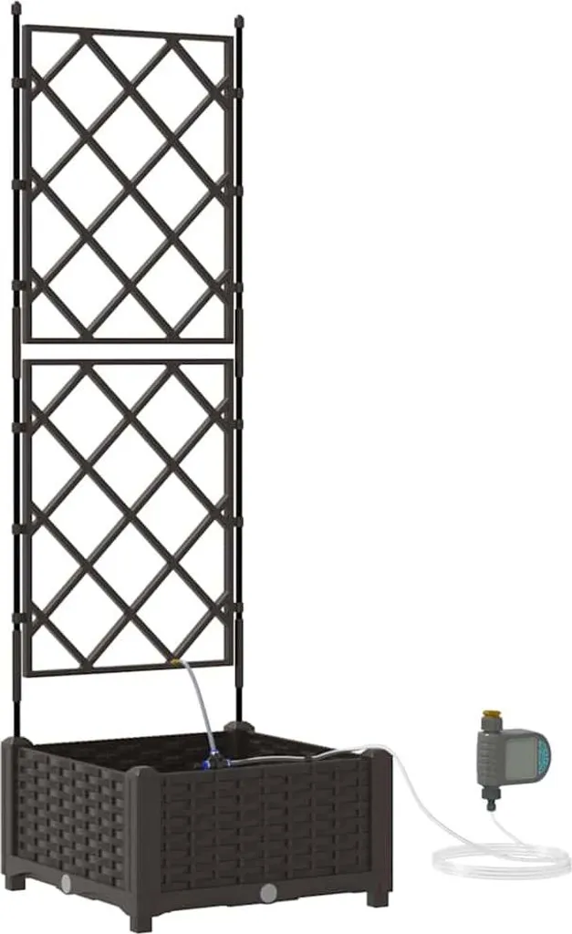 Jardinière haute acier marron 40x40x126 cm vidaXL anti-corrosion