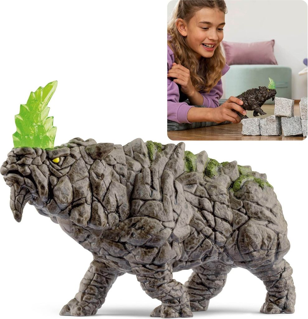 SLH70157 Schleich Eldrador - Kampfnashorn, Actionfigur für Kinder ab 7 Jahren