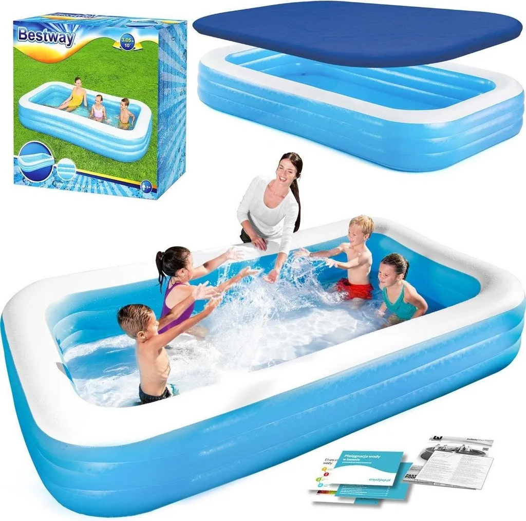 Piscine gonflable Bestway 54009 rectangulaire 305 x 183 x 56 cm bleue
