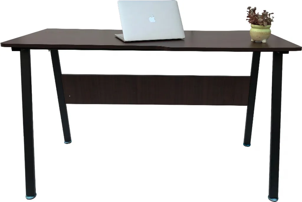 Bureau robuste 130 cm Tough fini les vibrations - Bois et métal noir