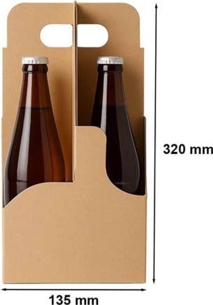 Koszyczek na 4 piwa pudełko 135x135x320mm Zdjęcie produktu 