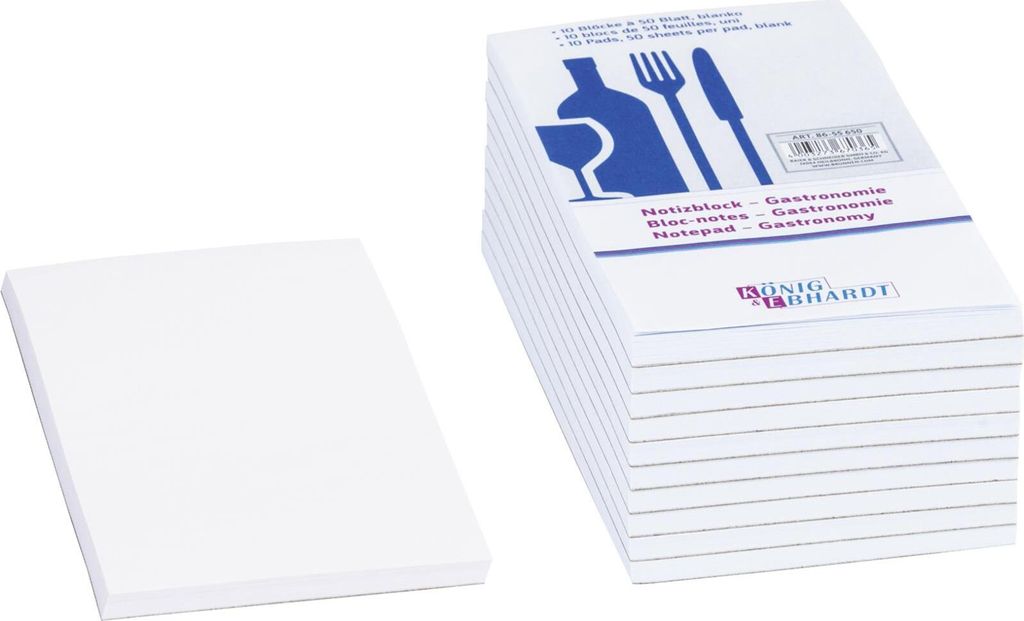 20X König & Ebhardt 8655650 Notizblock 10er-Pack Image du produit 