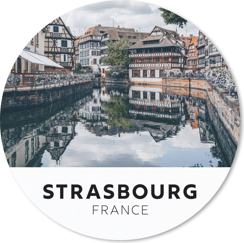 MuchoWow Mauspad Mousepad Frankreich - Wasser - Häuser 20x20 cm - Mousepads - Maus Mat - Pad - Mausunterlage - Schreibtischmatte