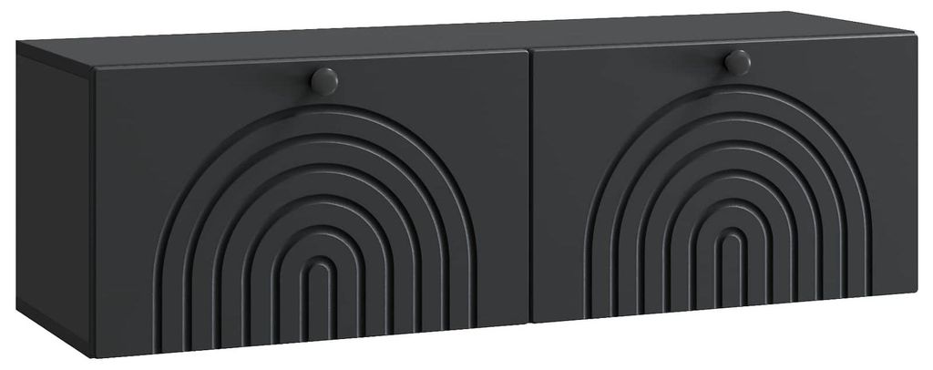 vidaXL Wandmontierter TV-Schrank Schwarz 98 x 31 x 30 cm Holzwerkstoff