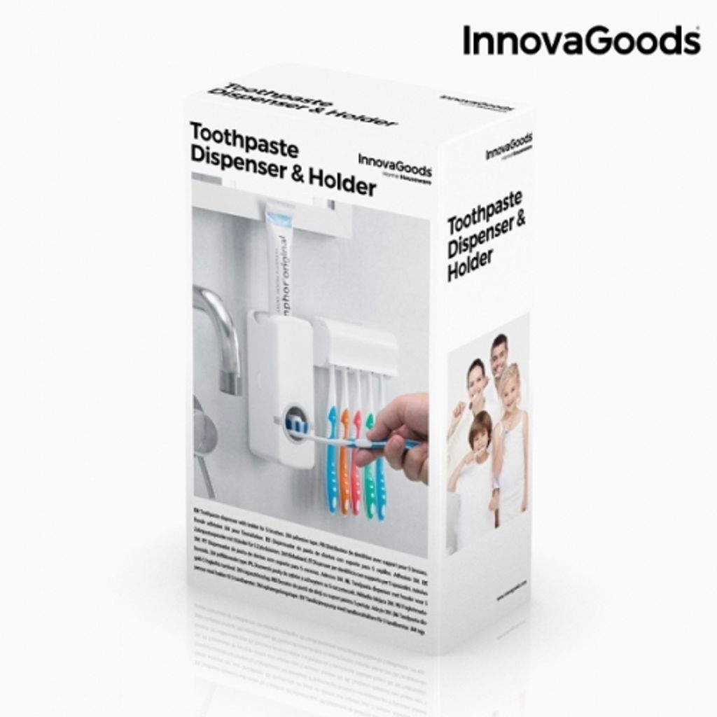 InnovaGoods Dávkovač zubnej pasty s držiakom kefky Obrázok produktu 5