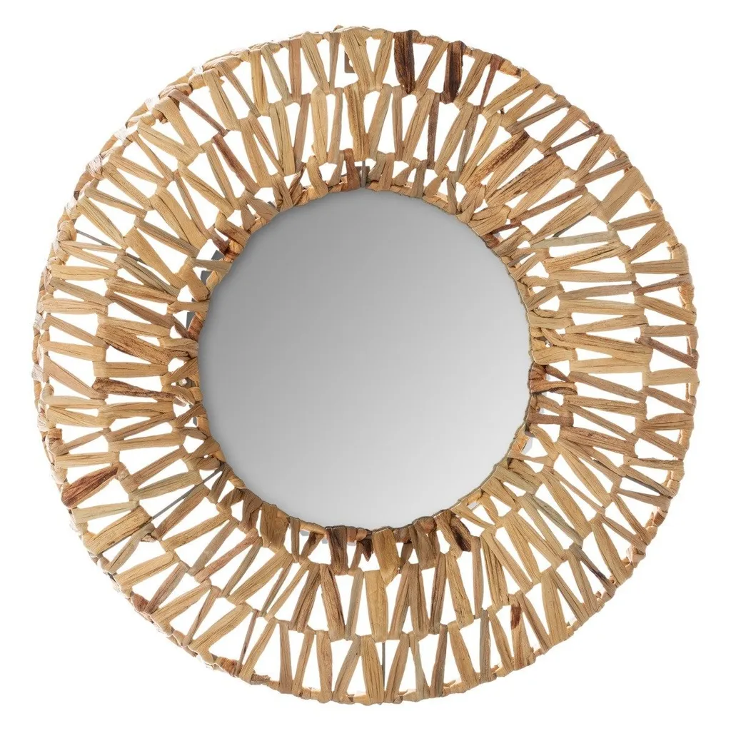 Miroir soleil tressé 45cm pour décorer une chambre ou une entrée