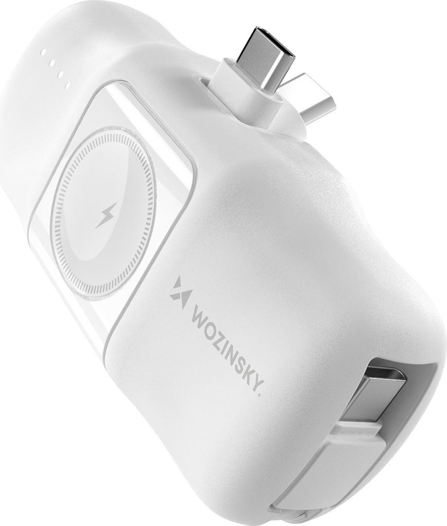 Wozinsky WF16-YCS, 5000 mAh, Kabelloses Aufladen, 15 W, Weiß