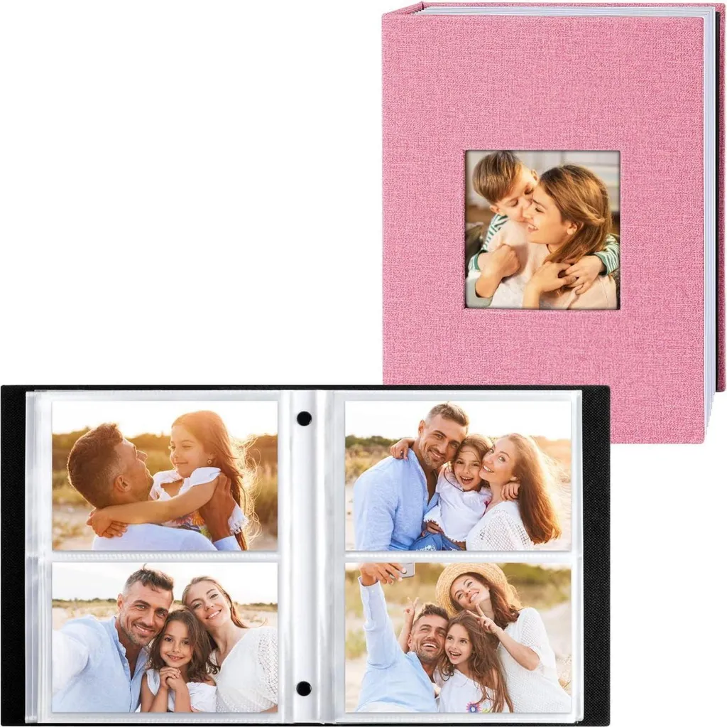 Fotolibro 10x15 200 Tasche Lino Rosa - Album Fotografico Orizzontale