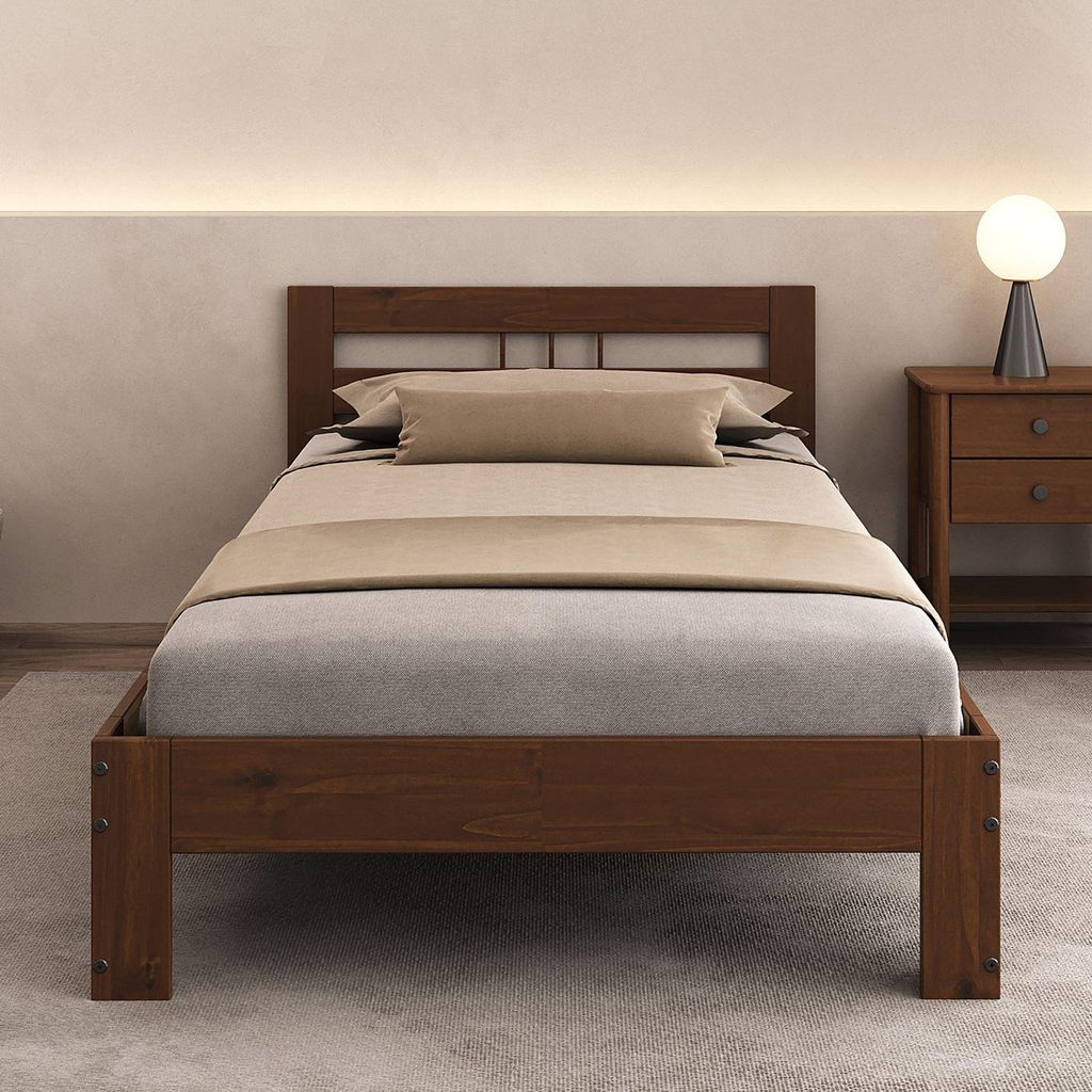 Massivholzbett THEO Jugendbett Bettgestell Einzelbett mit Produktbild 