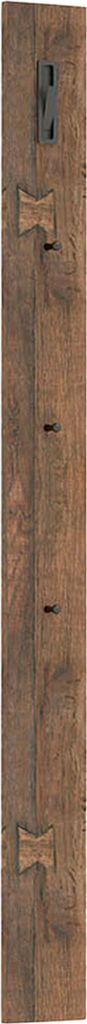 Garderobenpaneel >GENIO industrial< in Eiche, Holzwerkstoff - 15x170x6cm (BxHxT)