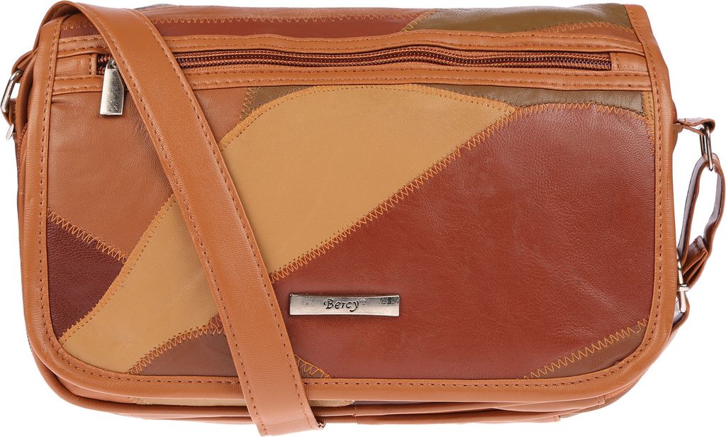 Christian Wippermann Große echt Leder Damen Shopper Schultertasche Umhängetasche Tasche Cognac
