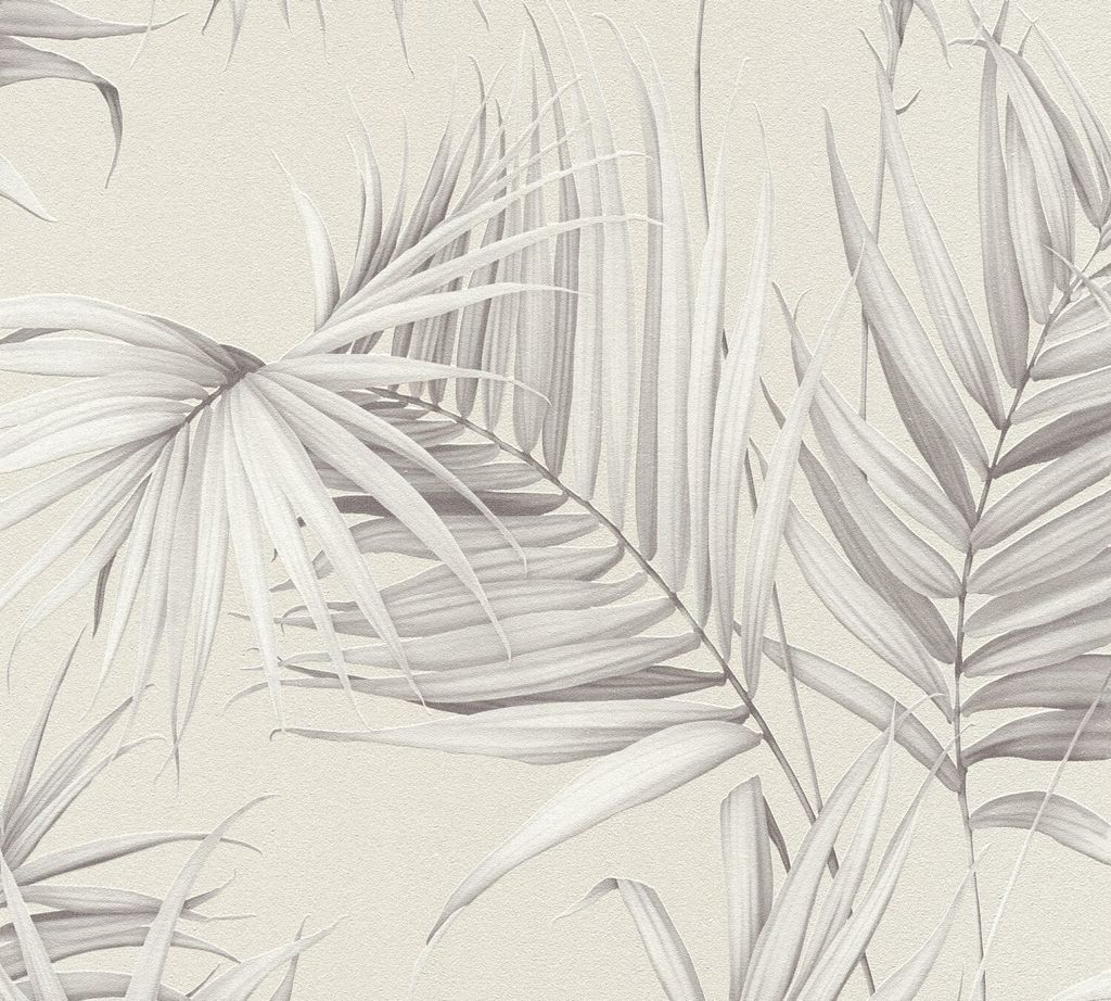 Michalsky Living Palmentapete Dream Again tropische Tapete Vliestapete grau beige 10,05 m x 0,53 m