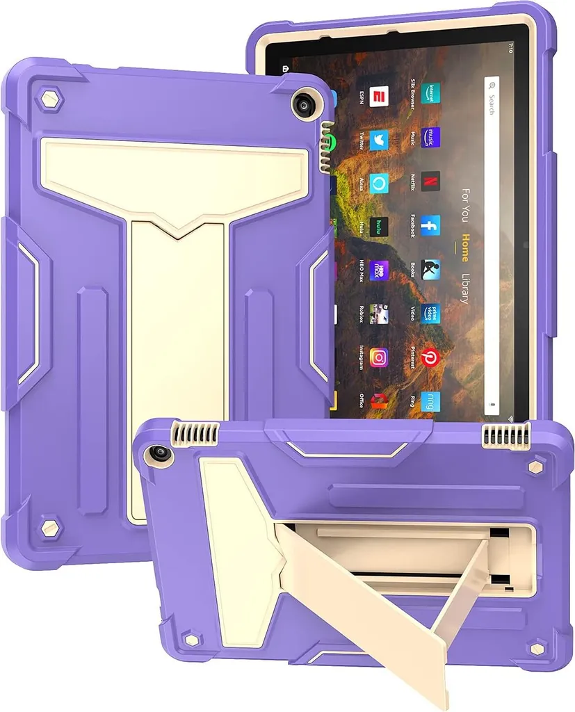 Custodia Professionale Fire HD 10 Viola Armoured con Supporto Stand