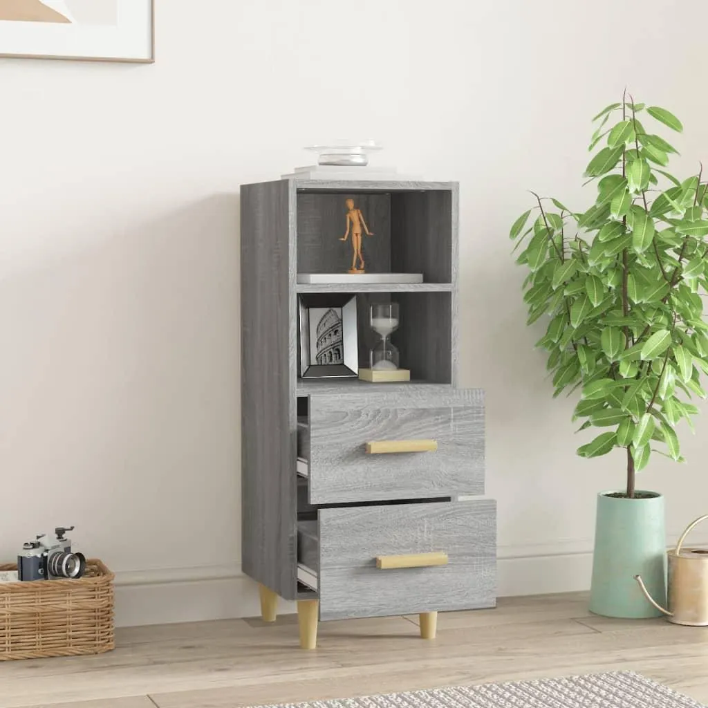 Credenza vidaXL Stretta Grigio Sonoma 90cm - Mobile Ingresso Moderno
