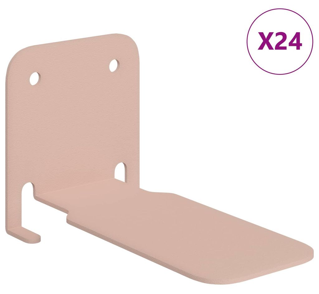 Eleganten-Stil Schwebendes Regal mit Regal 24 pcs Rosa 6x10,8x6,6 cm - Wandregale - Möbel26