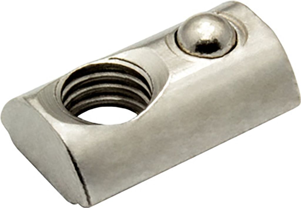 Nutenstein mit Federkugel und Steg M5 Nut 6 für Aluprofil 20-er - 1 Stück