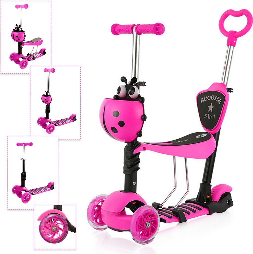 Yoleo Kinderroller Scooter mit abnehmbarem Korb in Produktbild 