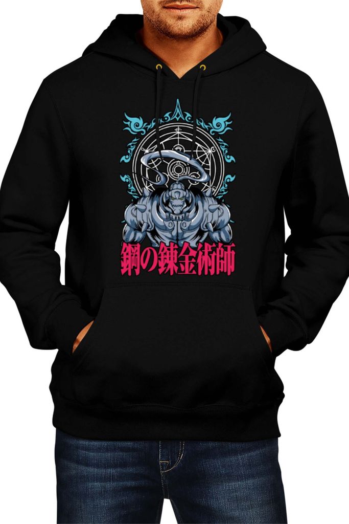 Herren Kapuzenpullover Anime Manga Fullmetal Alchemist Alphonse Elric Elric Alphonse, Man M / Schwarz
