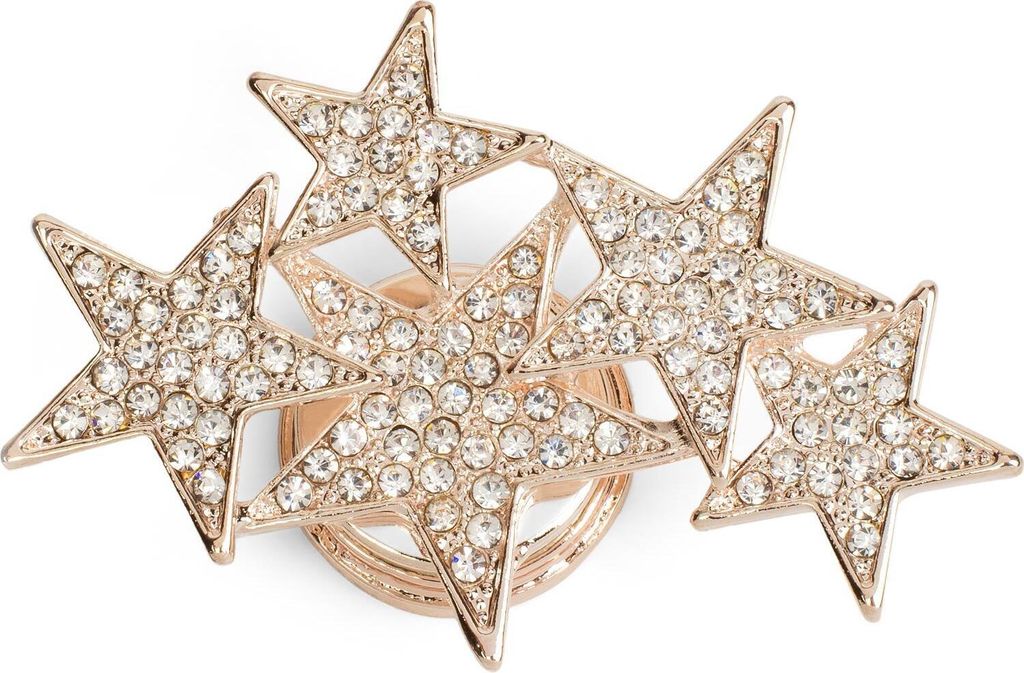 styleBREAKER Magnet Schmuck Anhänger mit versetzt angeordneten Strass besetzten Sternen für Schals, Tücher oder Ponchos, Brosche, Damen 05050061