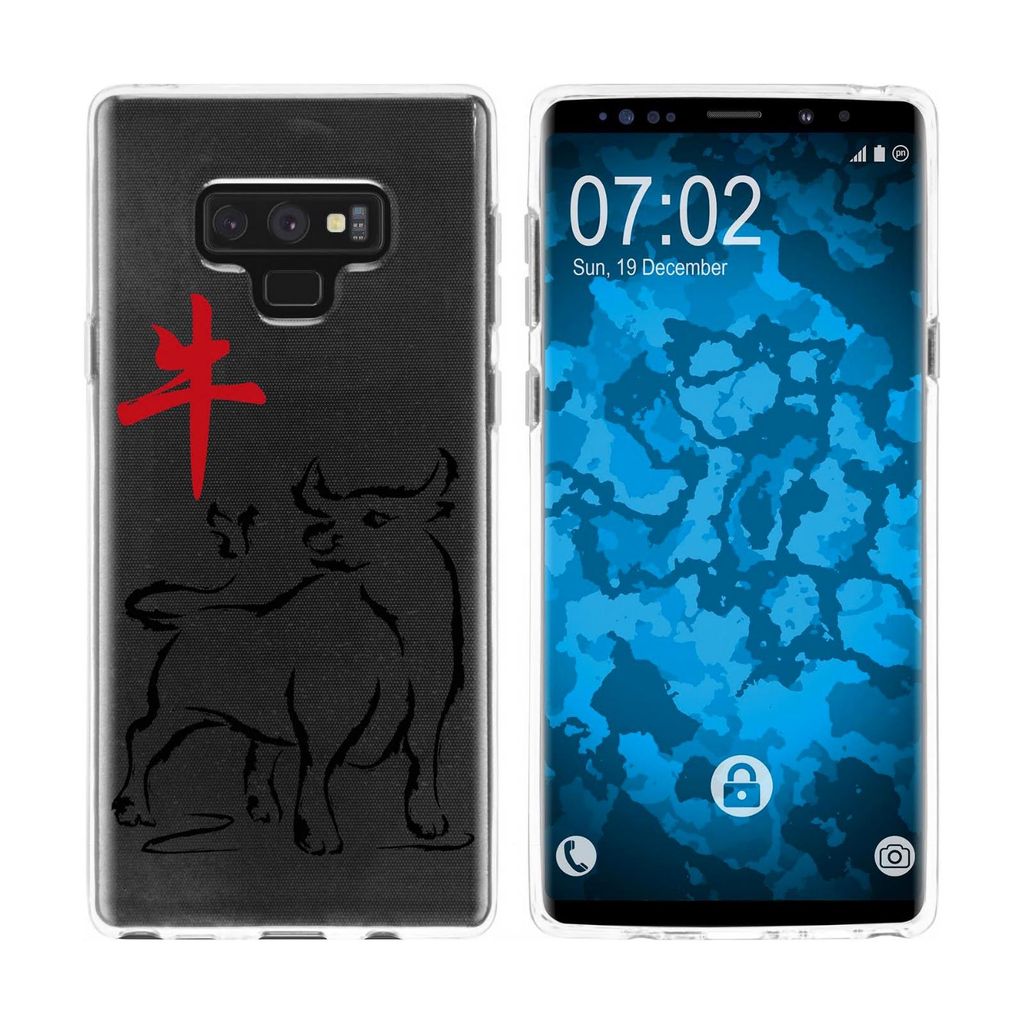 PhoneNatic Case kompatibel mit Samsung Galaxy Note 9 Silikon-Hülle Tierkreis Chinesisch M2