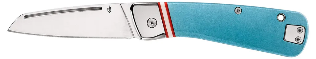 Couteau Pliant Gerber Straightlace Lame Lisse et Manche Aluminium Bleu