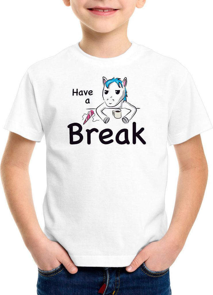 style3 Have a Break Einhorn Kinder T-Shirt Unicorn