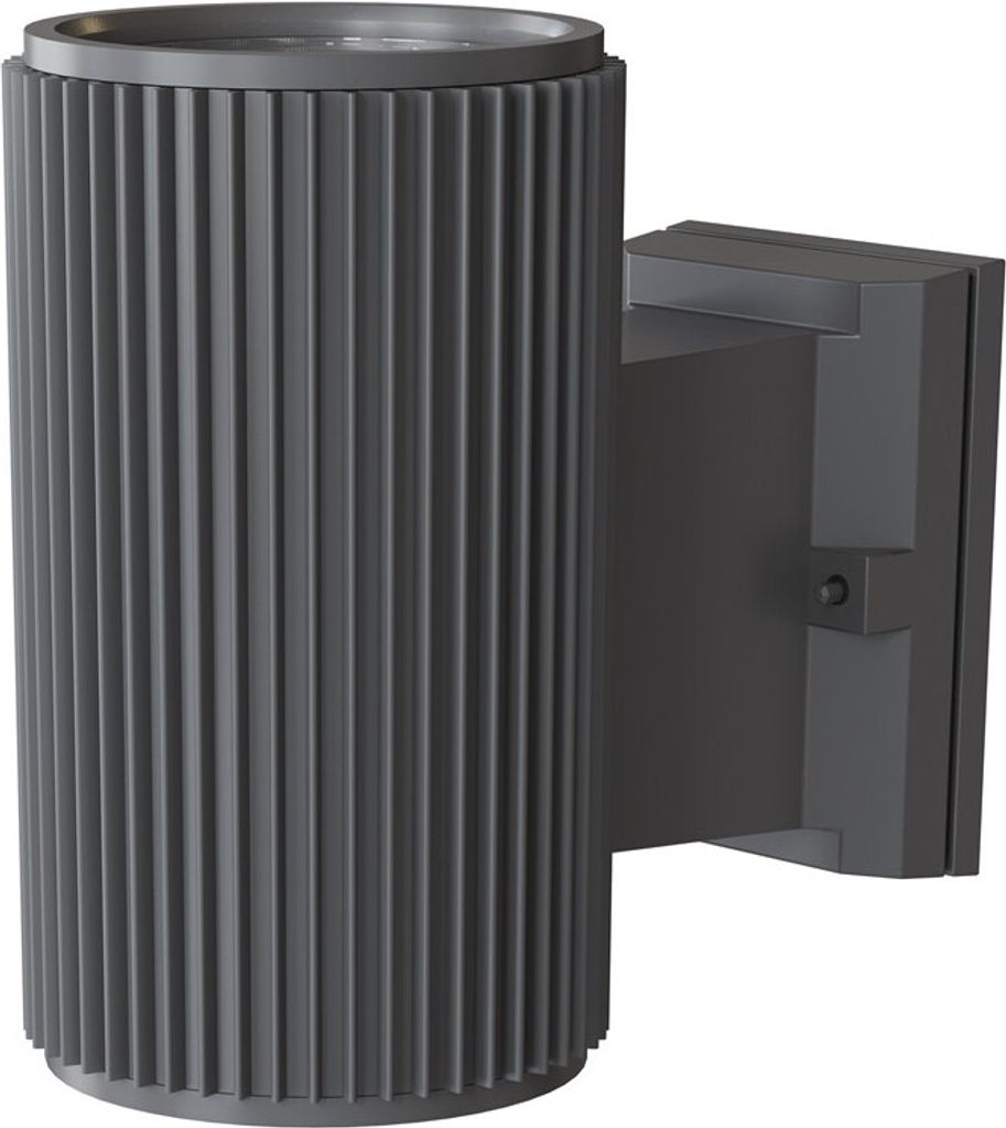 Maytoni Außenwandleuchte Rando E27, Metall, 60W, IP54, Grau/Transparent
