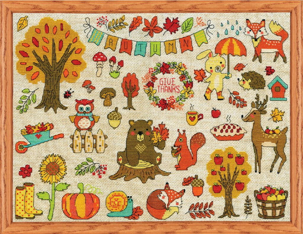 Kreuzstich-Set "Herbst", 30x40cm