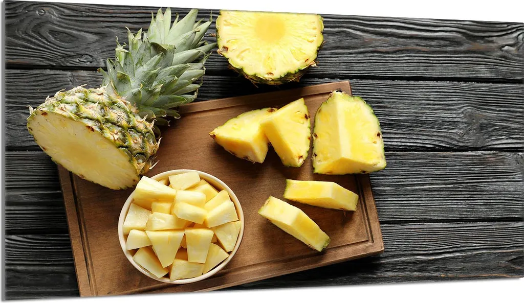 Coprifornelli 90x52 in Vetro Temperato Legno di Ananas | Design Unico