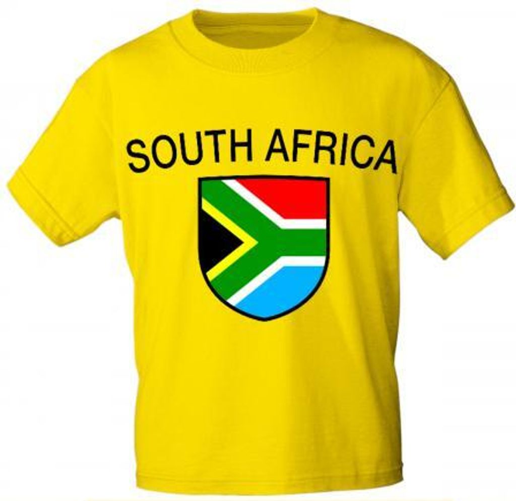 Kinder T-Shirt mit Print Fahne Flagge South Africa Produktbild 