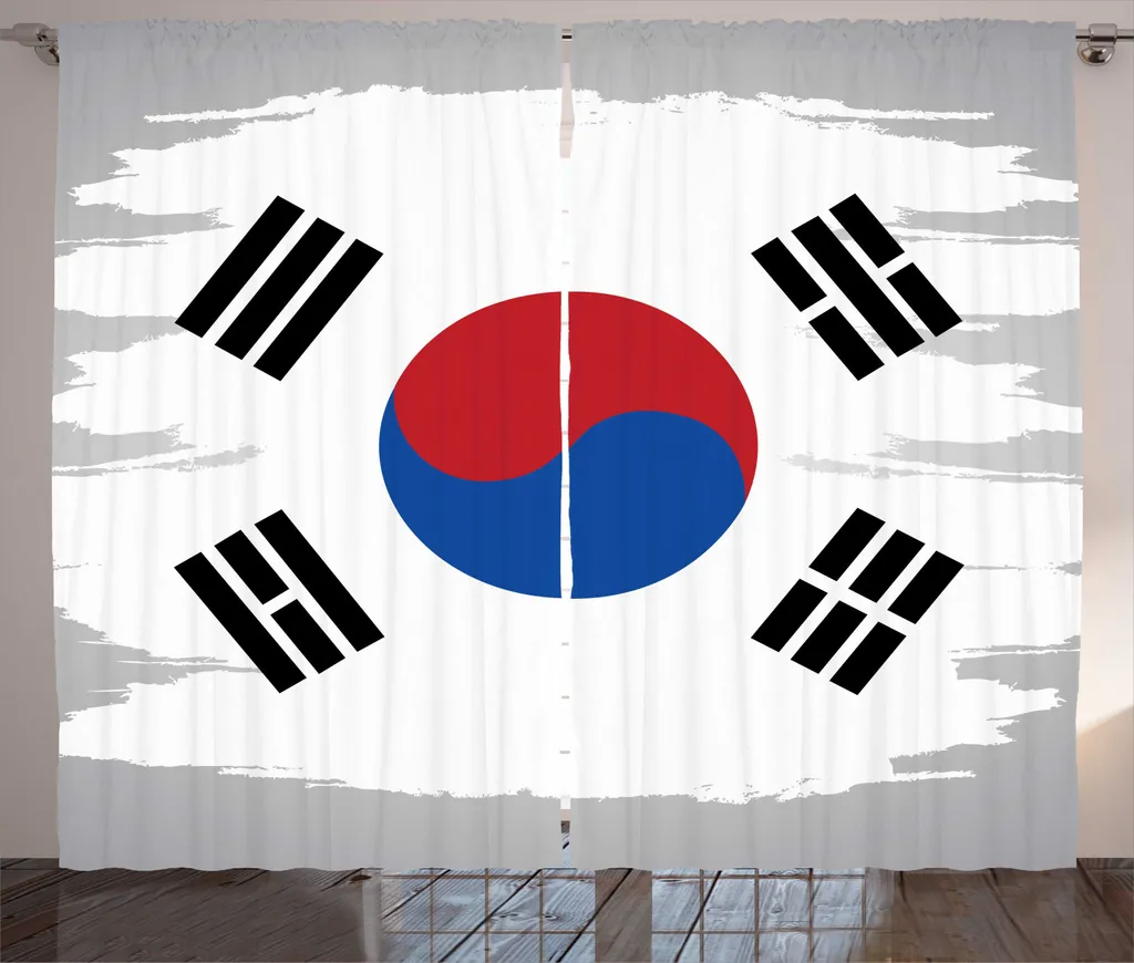 Tenda Etnica Corea ABAKUHAUS 280x245 cm - Tessuto Satin Grunge