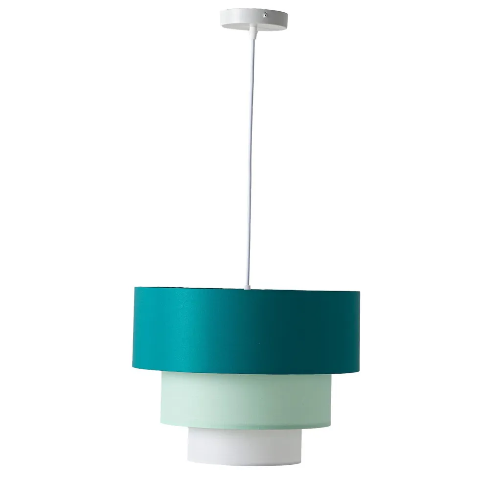 Suspension textile LEVEL à trois niveaux E27 - Lustre coloré Ø38 x 30 cm