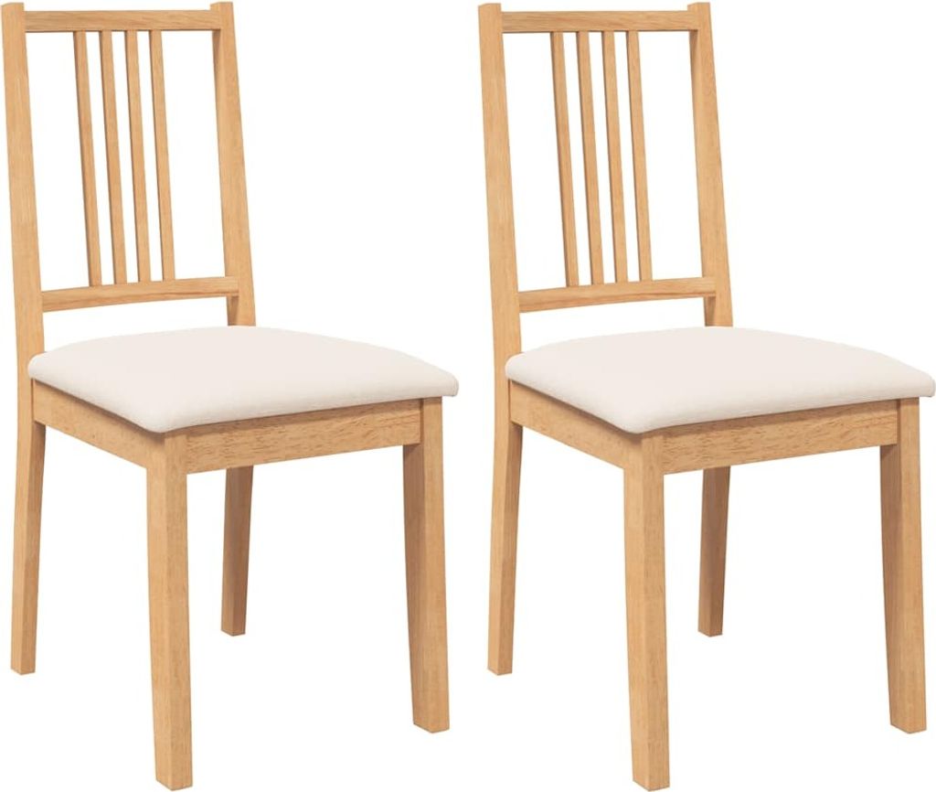 vidaXL Chaises de salle à manger avec coussins 2 pcs. Image du produit 