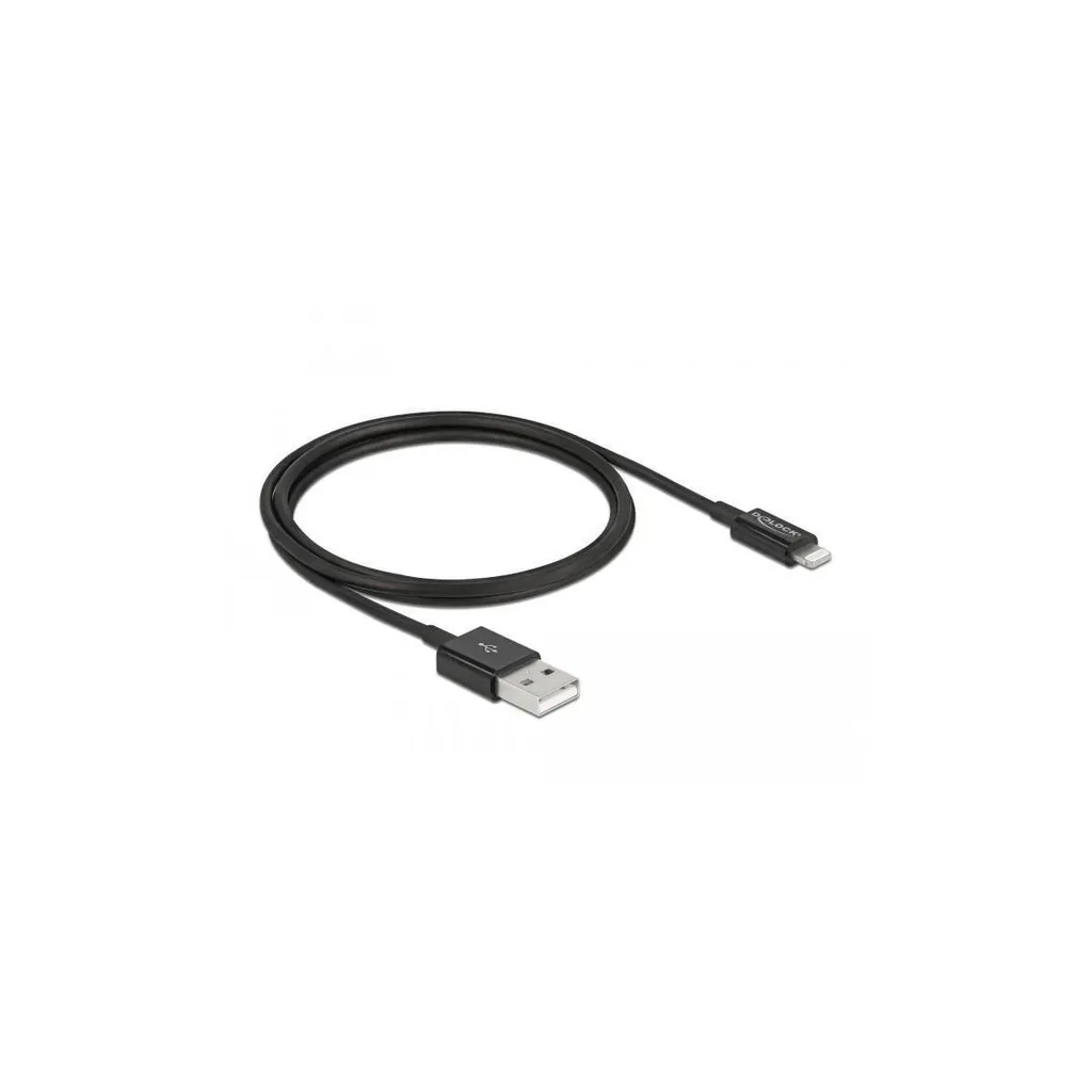 Delock Câble USB de données et charge iPhone iPad iPod noir de 1 mètre