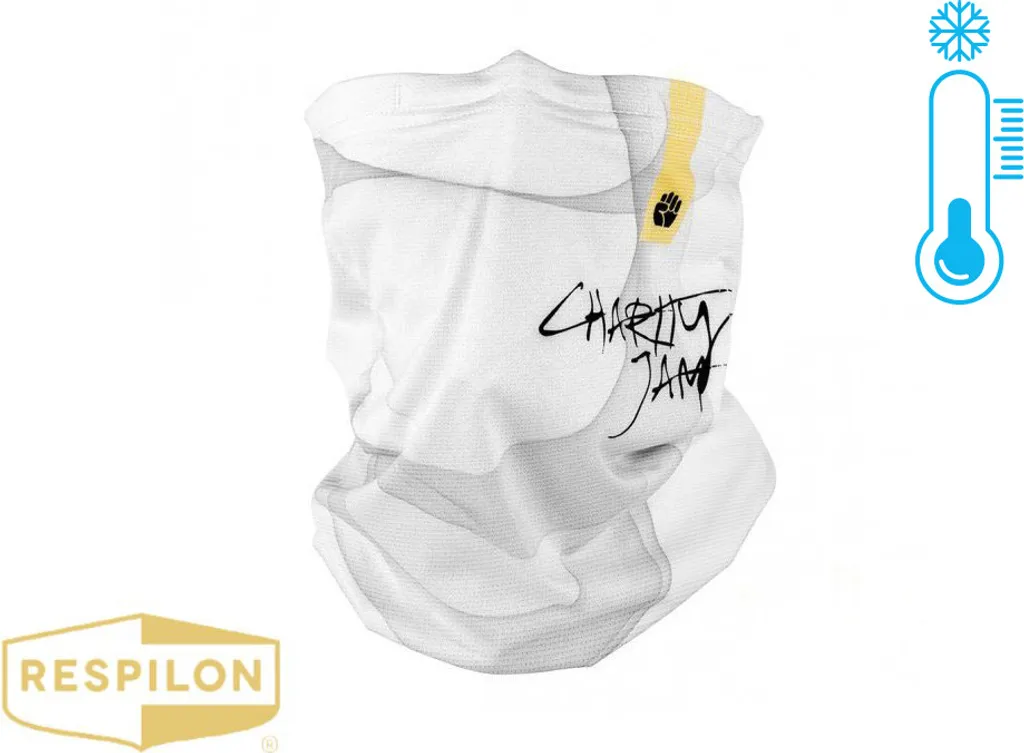 R-shield Charity Jam Blanc - Écharpe de Protection Hivernale Respirante