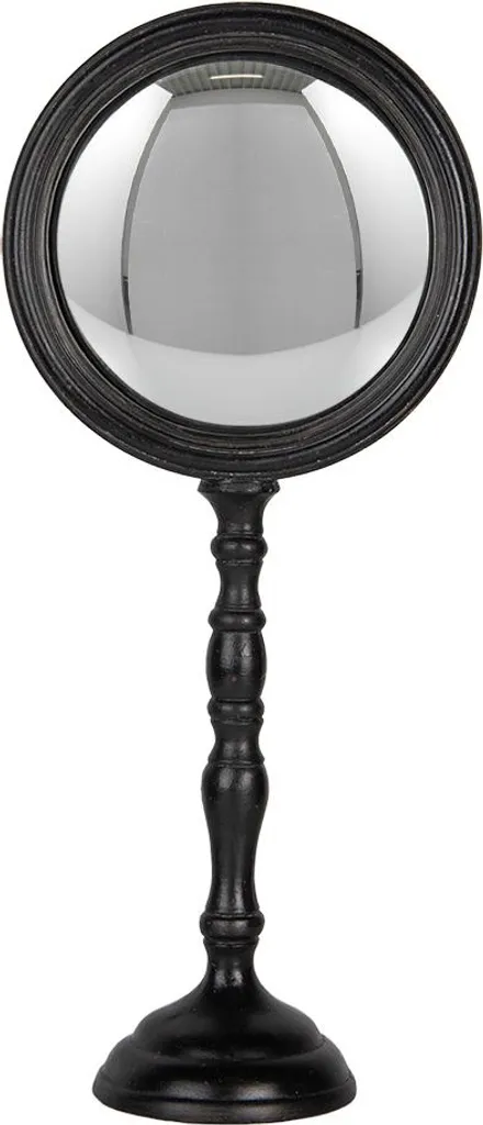 Specchio a bolla Clayre & Eef 17x10x39 cm - Arredo Design Nero Plastica