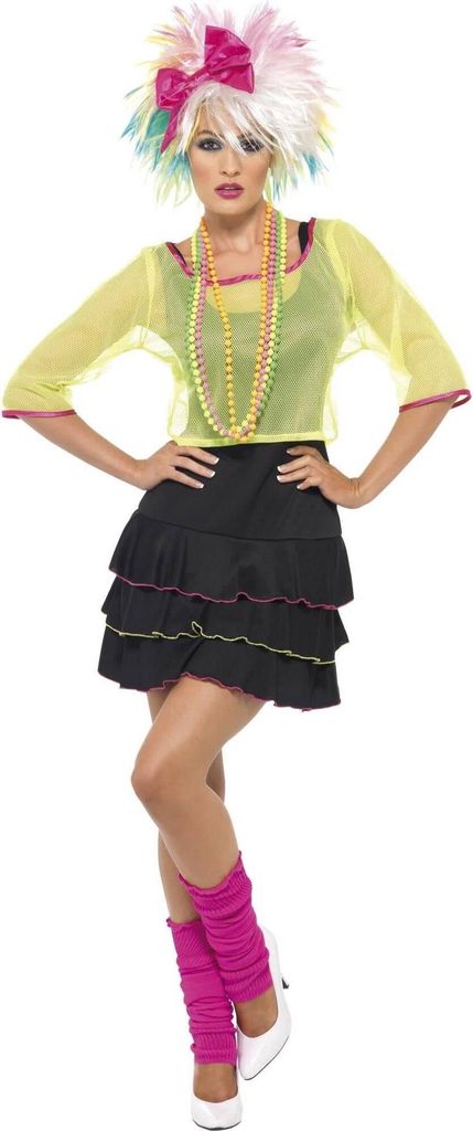 Smiffys - "80s Pop Tart" Kostüm - Damen SM2177 (M) (Schwarz/Gelb)