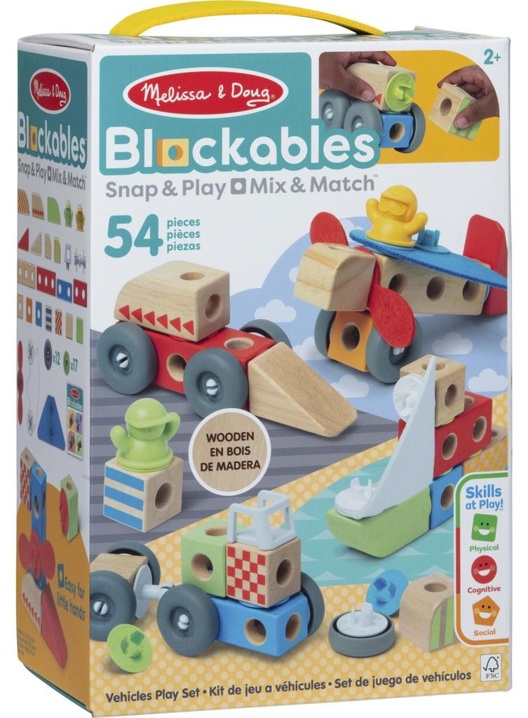 Mellissa Doug Blockables Vehicles Spielset