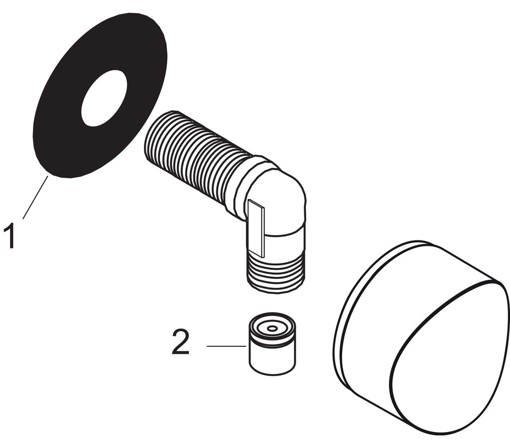 HANSGROHE 26453670 Hadicová přípojka DN15 Fixfit S s Obrázek produktu 