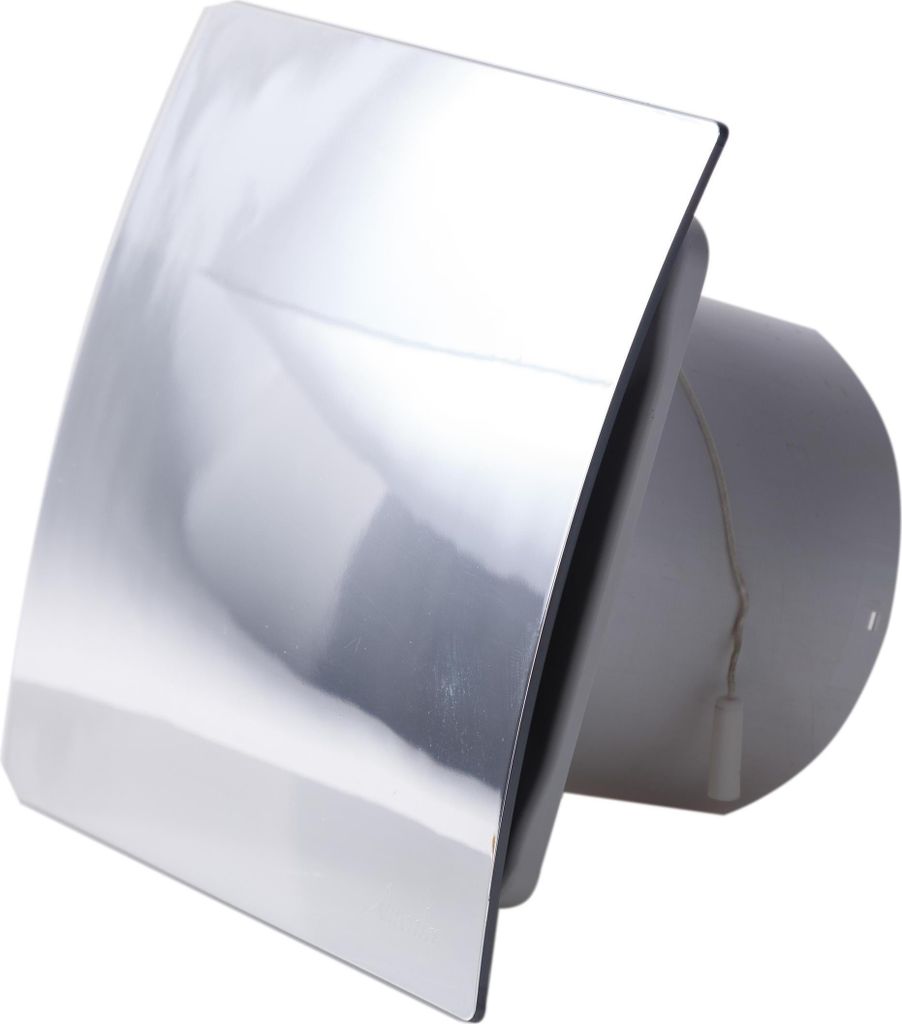 Axialer Kleinraumventilator mit Nachlauf & Hygrostat System Turbo Escudo Chrom 100 H